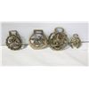 Image 1 : ANTIQUE HORSE BRASS MEDALLIONS- LOT OF 4 ASSORTED