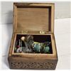 Image 1 : JEWELRY MOSAIC HANDCRAFTED WOODEN BOX INLAID WITH