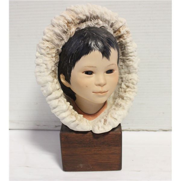 CYBIS "SNOW BUNTING" PORCELAIN BUST 10.5"