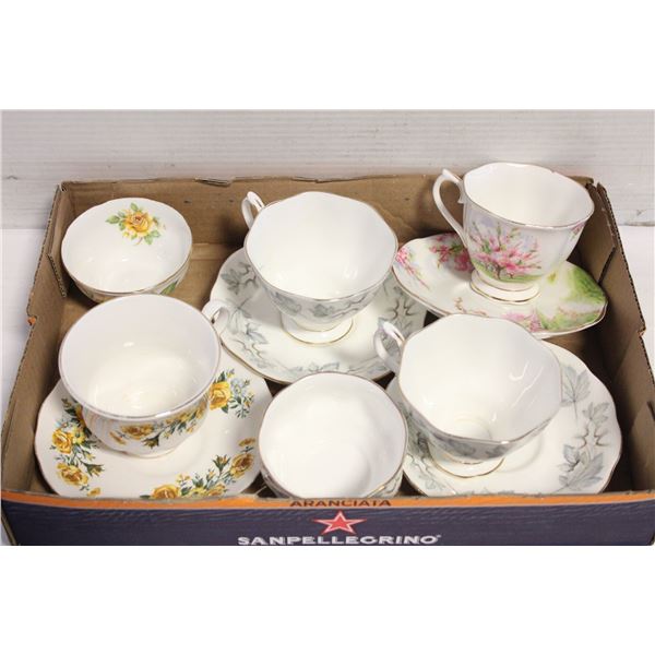ENGLISH BONE CHINA WITH GOLD TRIM TEA SETS:  ROYAL