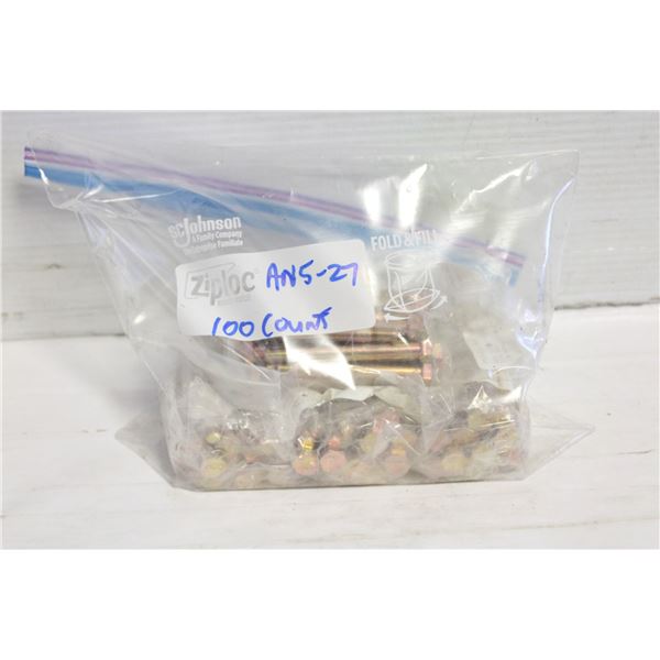 AN5-27 BOLTS 100 COUNT CADNIUM PLATED 3-1/2"