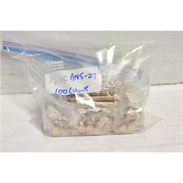 AN5-27 BOLTS 100 COUNT CADNIUM PLATED 3-1/2"