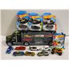 Image 1 : SEMI TRUCK WITH HOTWHEELS