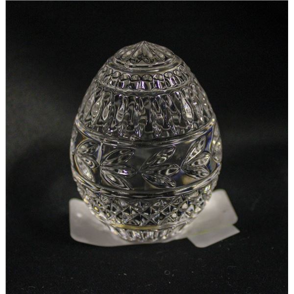 VINTAGE 1988 GERMAN MADE CRYSTAL EGG FRANKLIN