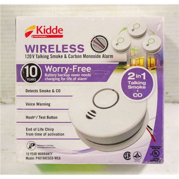 NEW IN BOX KIDDE WIRELESS TALKING SMOKE AND
