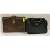Image 1 : VINTAGE LEATHER BRIEFCASE AND DELSEY TOTE BAG