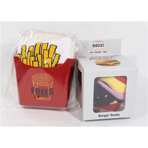 NEW HAMBURGER AND FRIES SOCKS