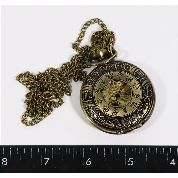 NEW 12 CONSTELLATIONS POCKET WATCH AND CHAIN