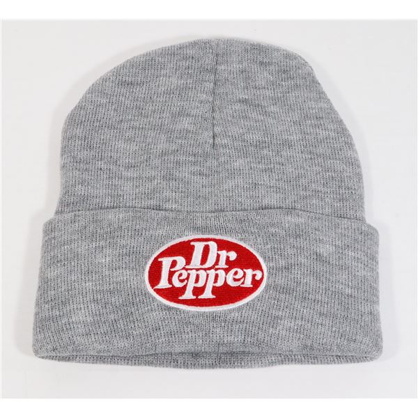 NEW LIGHT GREY DR. PEPPER THEME ADULT SIZE TOQUE