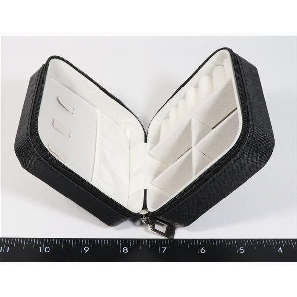 NEW SMALL ZIP UP JEWELRY STORAGE BOX
