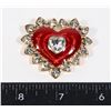 Image 1 : NEW RHINESTONE HEART BROOCH