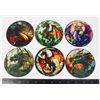 Image 1 : NEW 6PC DRAGON WOOD COASTER SET