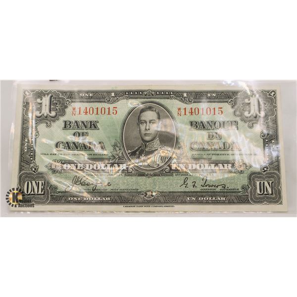 1937 BANK OF CANADA $1 NOTE