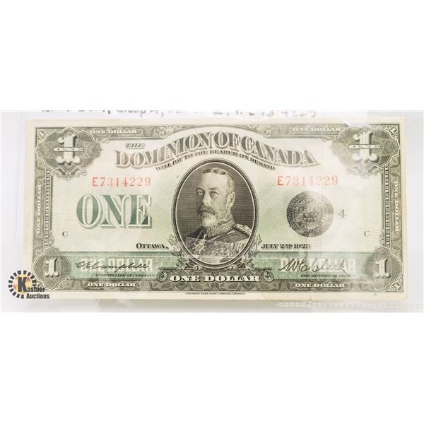 1923 DOMINION OF CANADA $1 NOTE
