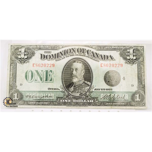 1923 DOMINION OF CANADA $1 NOTE