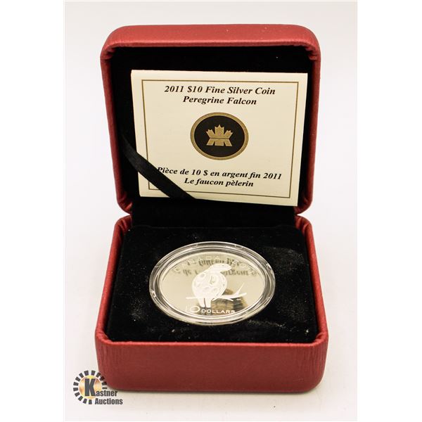 2011 $10 PEREGRINE COIN FINE SILVER .999