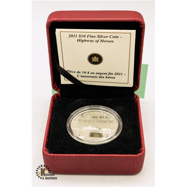 2011 $10 HIGHWAY OF HEROES COIN