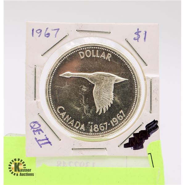 1967 CANADA $1. QUEEN ELIZABETH 2, FLYING