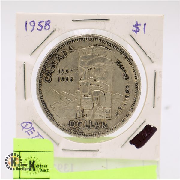 1958 CANADA $1. QUEEN ELIZABETH 2, BRITISH