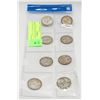 Image 2 : CANADIAN SILVER QUARTERS LOT OF 8 (1950-1968YRS)