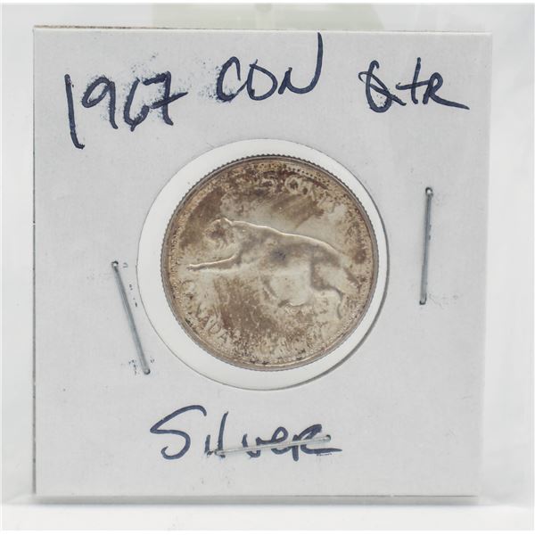 1967 CANADIAN SILVER "COUGAR" QUARTER