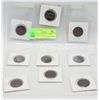 Image 1 : SHEET OF 9 CANADIAN LARGE 1C COINS 1919 TO 1896