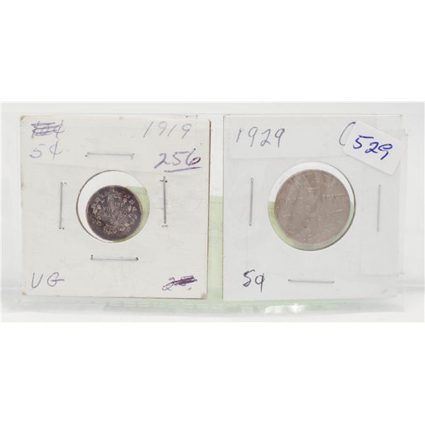 1919-1929 LARGEST SMALL NICKEL CANADIAN