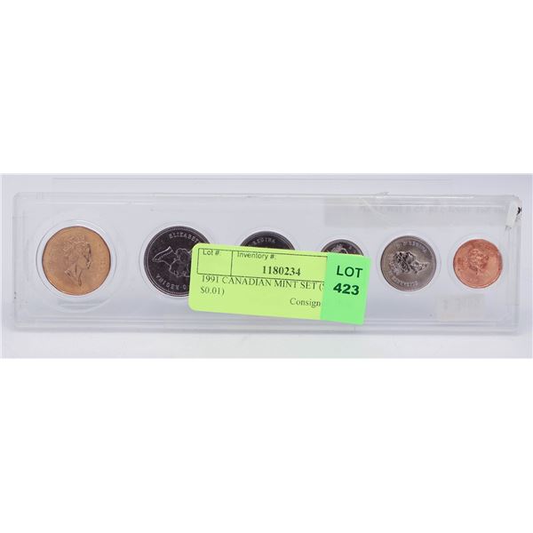 1991 CANADIAN MINT SET ($1.00 - $0.01)