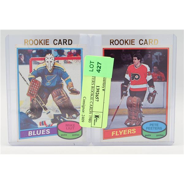 LIUT, PETERS ROOKIE CARDS 1980 OPC