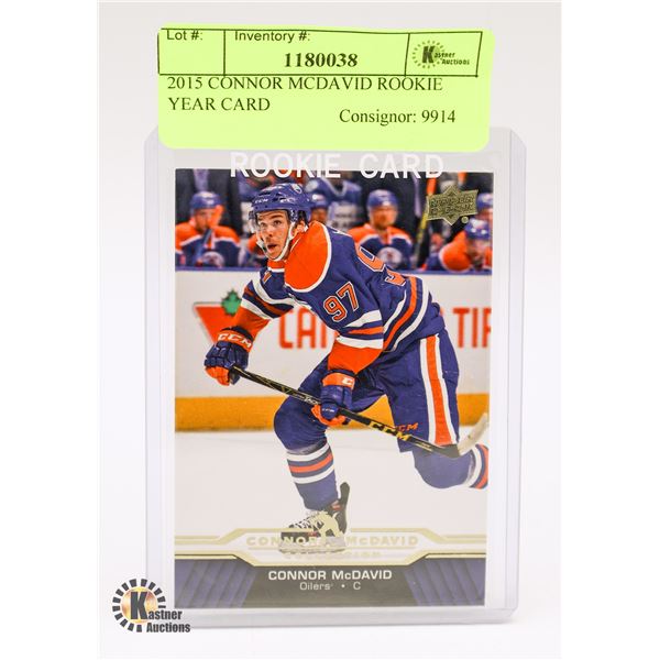 2015 CONNOR MCDAVID ROOKIE YEAR CARD