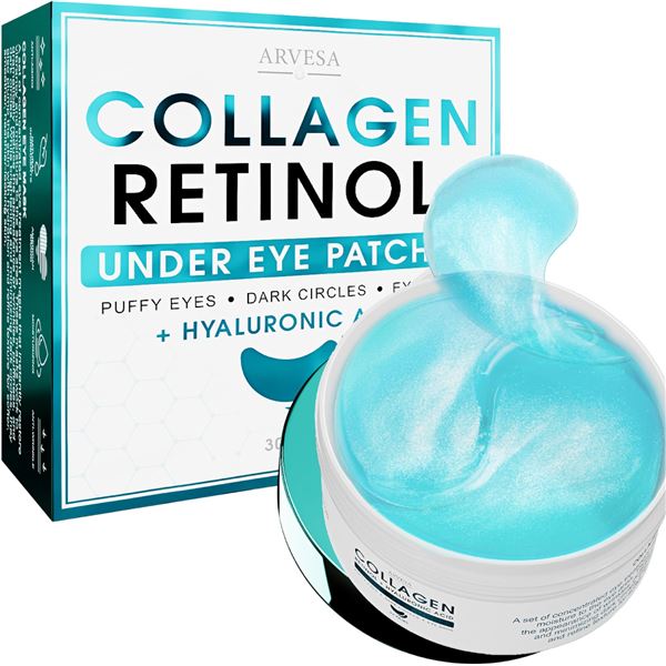 NEW 30 PAIRS COLLAGEN RETINOL UNDER EYE PATCHES