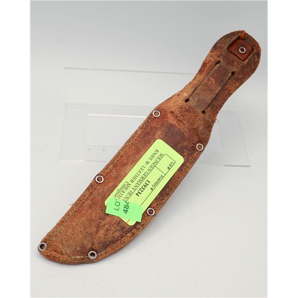 SOLINGEN GERMANY HUNTING KNIFE W/ LEATHER SHEATH