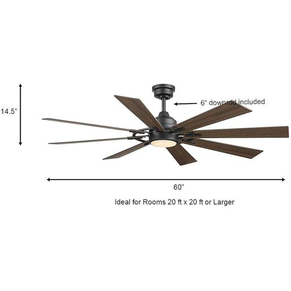 NEW VAGIZM 61 INCH LED DC MOTOR CEILING FAN