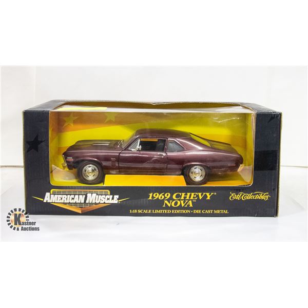 AMERICAN MUSCLE 69 CHEVY NOVA 1/18 SCALE DIECAST