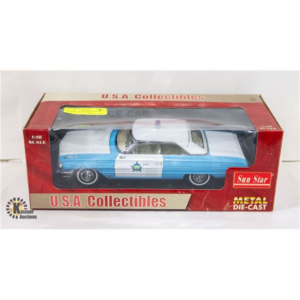 SUNSTAR 64 FORD GALAXIE 500 POLICE CAR 1/18 SCALE