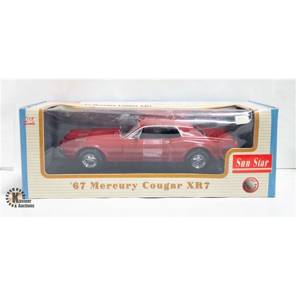 SUNSTAR 67 MERCURY COUGAR XRT 1/18 SCALE DIECAST