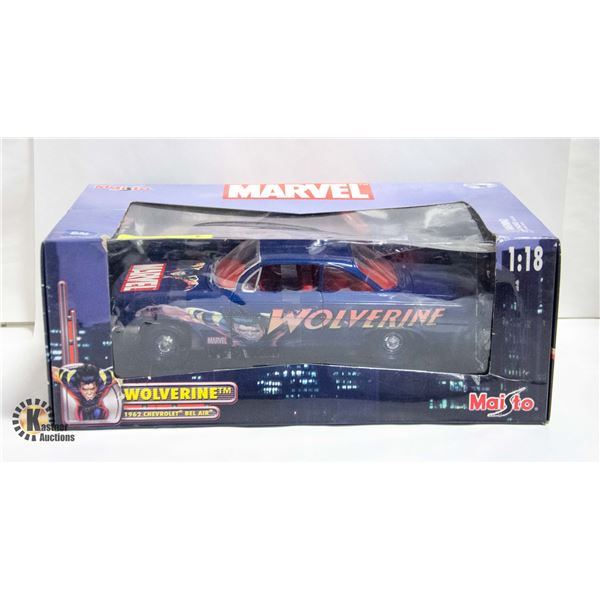 MAISTO MARVEL 62 BEL AIR WOLVERINE 1/18 SCALE