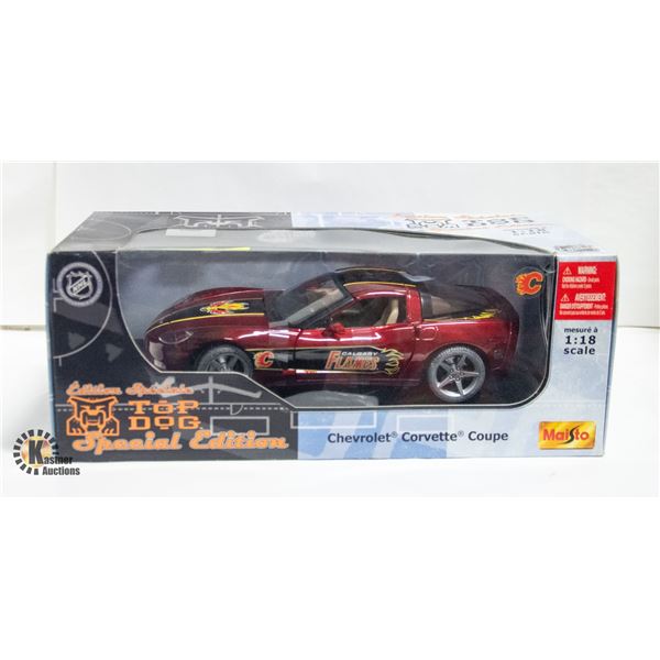 TOP DOG CHEVY CORVETTE COUPE CALGARY FLAMES 1/18