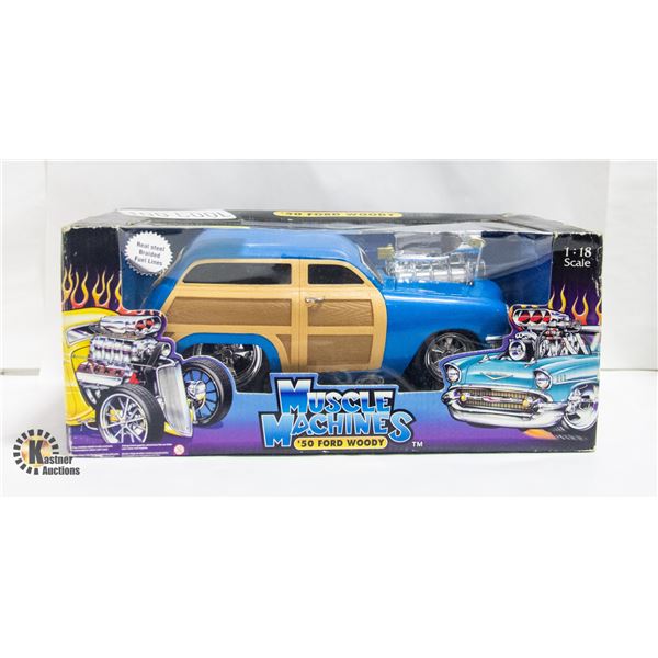 MUSCLE MACHINE 50 FORD WOODY 1/18 SCALE