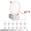 Image 1 : NEW 12 X LED ULTRA SLIM RECESS LIGHT 4" WHITE