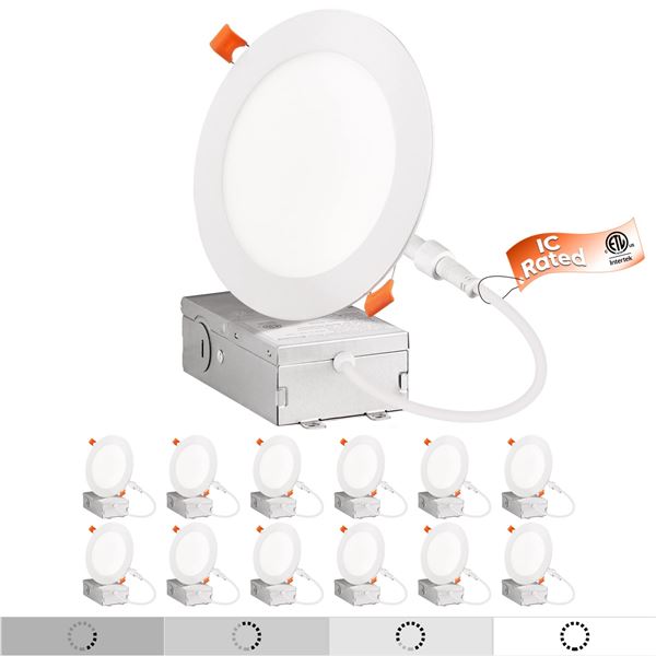 NEW 12 X LED ULTRA SLIM RECESS LIGHT 4" WHITE