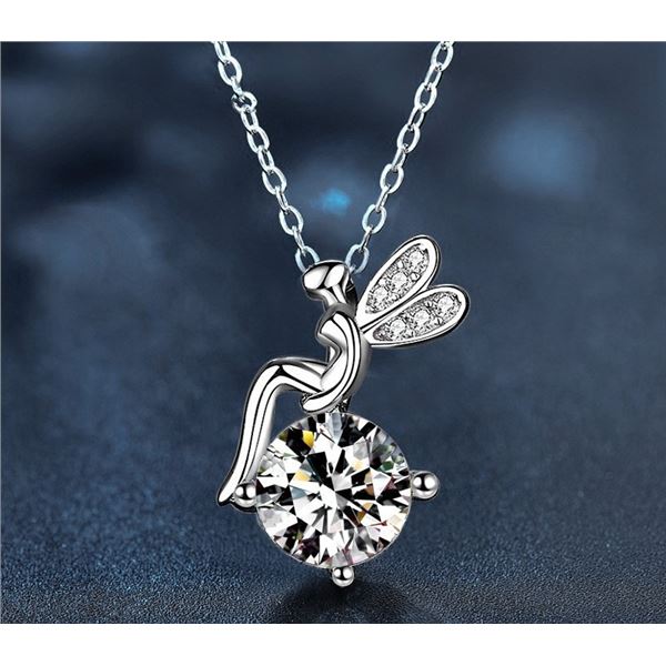 1 CT GRA CERTIFIED ROUND BRILLIANT 925S NECKLACE