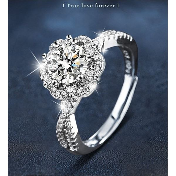 1 CT GRA CERTIFIED ROUND BRILLLIANT MOISSANITE 925S