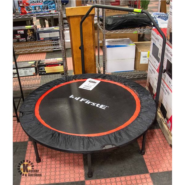 NEWLY ASSEMBLED FIRSTE TRAMPOLINE WITH BAR
