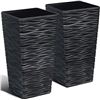 Image 1 : NEW 2 PACK WORTH PLASTIC PLANTERS H-21.5" W-11.5"