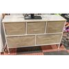 Image 1 : HOMEDICS WHITE/BEIGE 5 DRAWER STORAGE H-24.75"