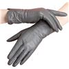 Image 1 : NEW SZ M NAPPAGLO GREY LEATHER GLOVES