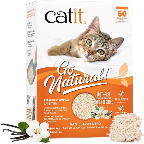 NEW 8.6KG CATIT GO NATURAL PEA HUSK CAT LITTER