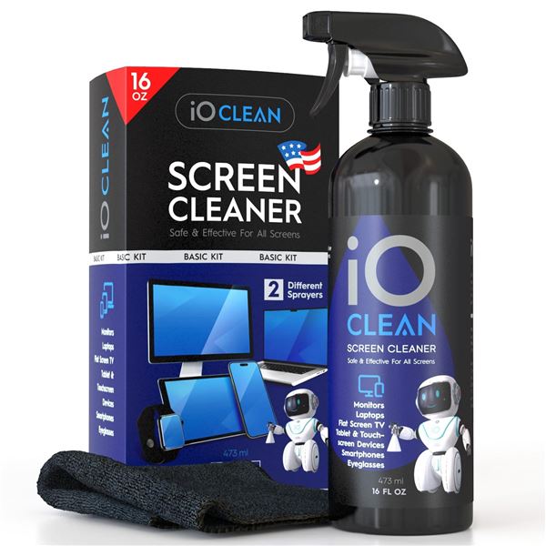 NEW 16 OZ IO CLEAN SCREEN CLEANER BASIC KIT