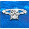 Image 1 : 3 CT GRA CERTIFIED SQUARE BRILLLIANT MOISSANITE 925